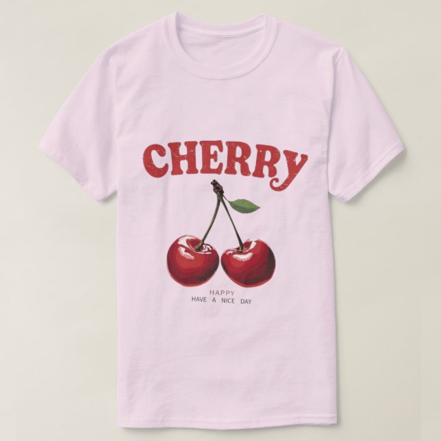 Vintage Cherry T Shirt (Design framsida)