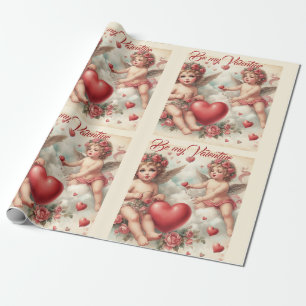 Vintage Cherub Änglar Presentpapper