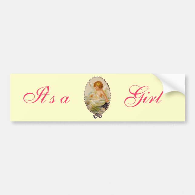 Vintage Cherub Bildekal (Framsidan)