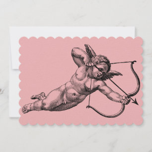 Vintage Cherub Cupid Kärlek Inbjudningar