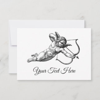 Vintage Cherub Cupid Kärlek Sticker Etikett Inbjudningar