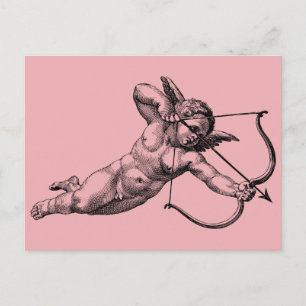 Vintage Cherub Cupid Kärlek vykort