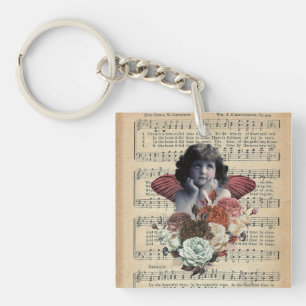 Vintage Cherub Girl Collage