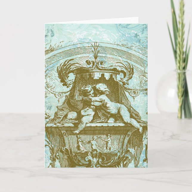 Vintage Cherub Spara datumdesign Meddelande (Framsida)