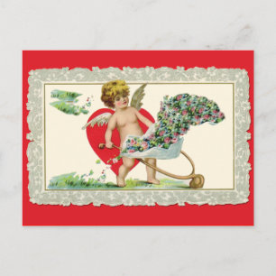 Vintage Cherub Valentine Helg Vykort
