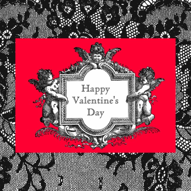 Vintage cherubs Valentine Hälsningskort (Skapare uppladdad)