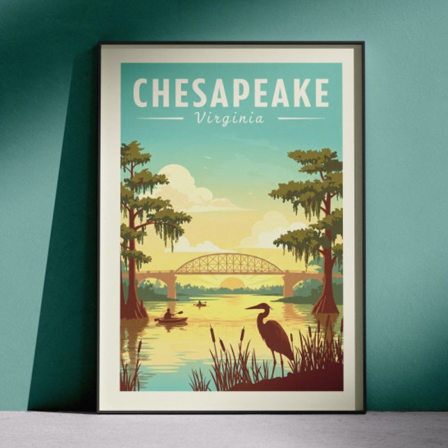 Vintage Chesapeake Virginia Poster (Skapare uppladdad)