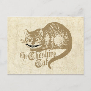 Vintage Cheshire Cat Illustration Vykort