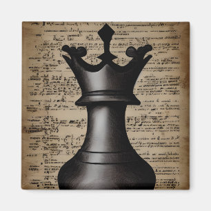 Vintage Chess Biet Kung Witchcraft Papper Magnet