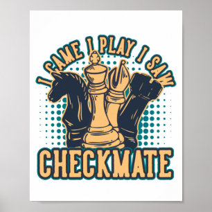 Vintage Chess Checkmate-offert Poster