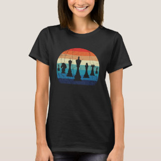 Vintage Chess Delarare Retro Sunset Design T Shirt