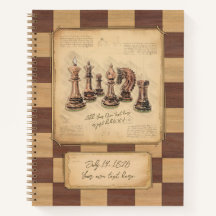 Vintage Chessboard & Chess Delar, Player Gift