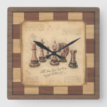 Vintage Chessboard & Chess Delar, Player Gift
