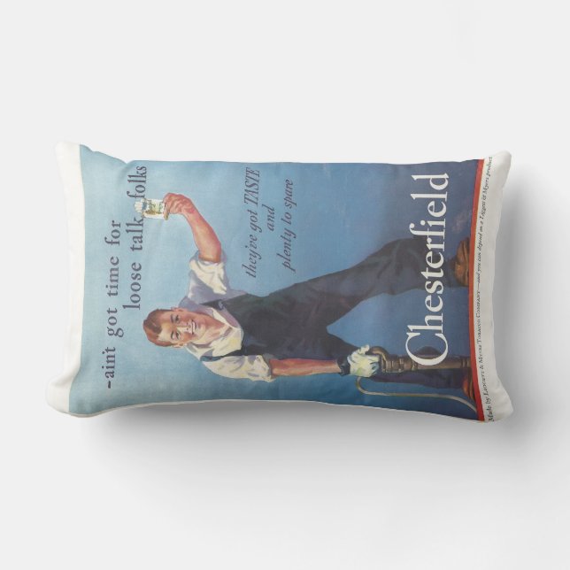 Vintage Chesterfield Cigarettes Advertisement Lumbarkudde (Framsida)