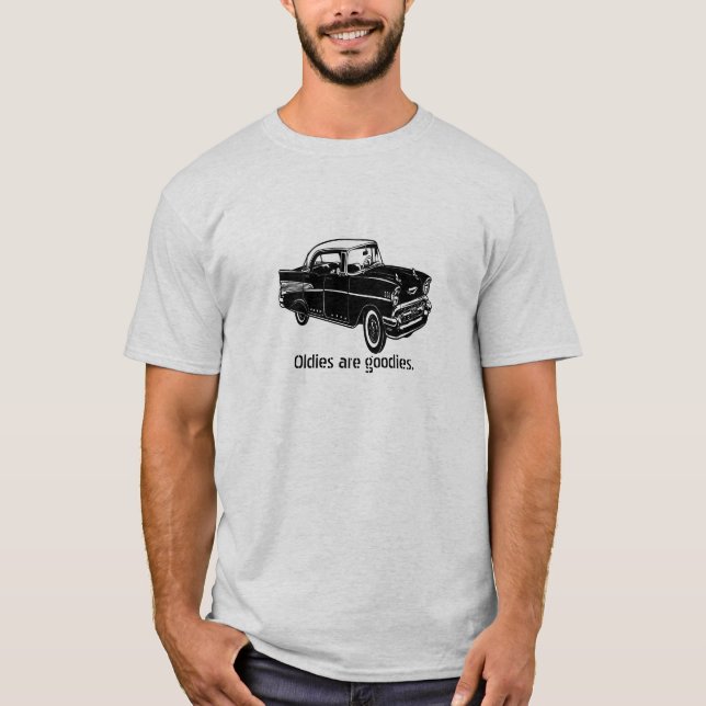 Vintage Chevy 1957 med anpassadetext Tröja (Framsida)