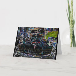 Vintage Chevy Lastbil Line Teckning Card Kort