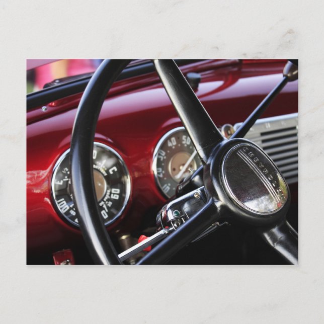 Vintage Chevy Lastbil Vykort (Framsida)