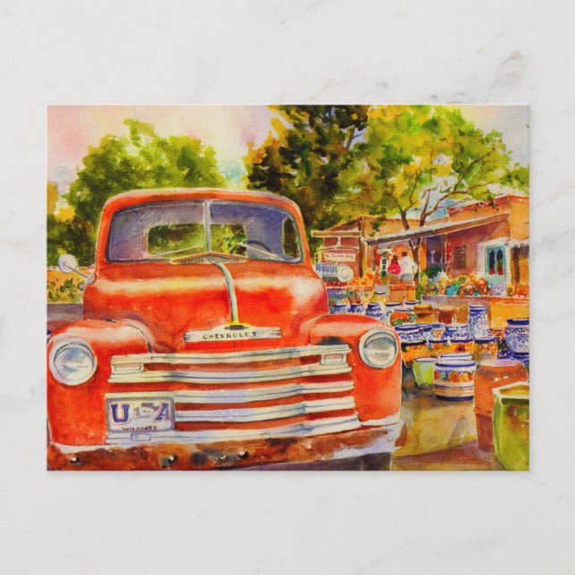 Vintage Chevy Postcard Vykort (Framsida)