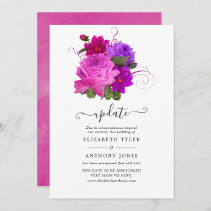 Vintage Chic Blommigt Bröllop Update Inbjudningar