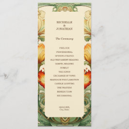 Vintage Chic Botanical Art nouveau Alfonse Mucha Program
