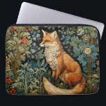 Vintage Chic Fox Botanical Forest William Morris Laptop Fodral<br><div class="desc">Den här utsökta bärbara datorn fodral har en viskartad design som ger en fin räv mitt i en lush-skog till liv,  omgiven av invecklade botaniska löv och känsliga blommigtar art nouveau-stil.</div>