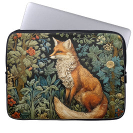 Vintage Chic Fox Botanical Forest William Morris Laptop Fodral