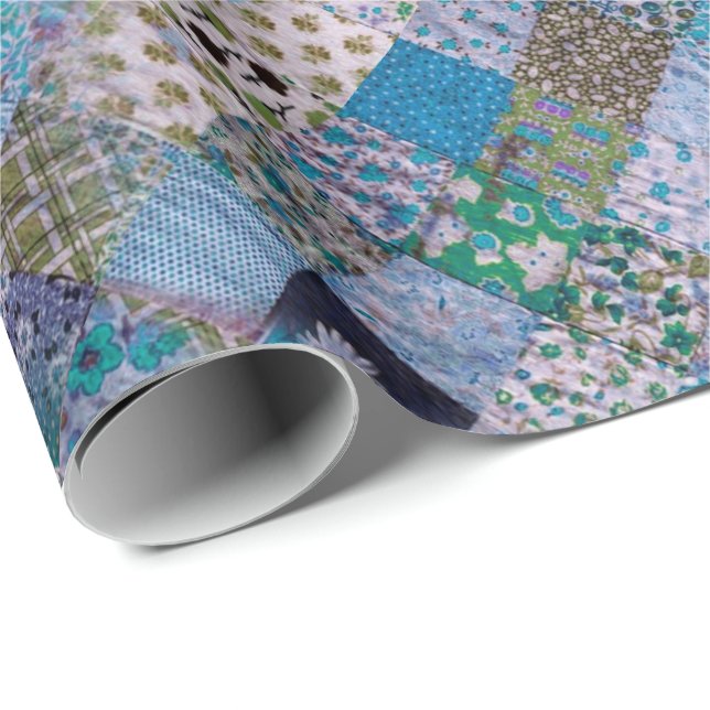 Vintage Chic Grannys Quilt IV Presentpapper (Rullad Hörn)