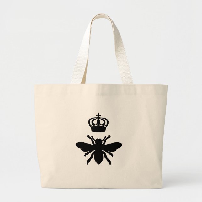 Vintage Chic Queen Bee Silhouette Jumbo Tygkasse (Framsidan)