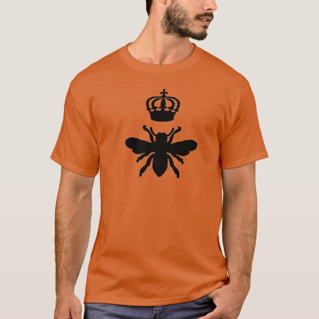 Vintage Chic Queen Bee Silhouette T-shirt (Framsida)