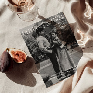 Vintage Chic Romantic Old Money Bröllop Inbjudningar