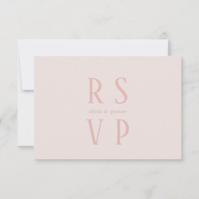 Vintage Chic Romantic Old Money Bröllop OSA Card (Baksida)