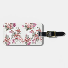 Vintage Chic Shabby Flickiga Blommor Bagagebricka