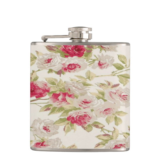 Vintage Chic  Sjabbiga Flickaktiga Blommor Fickplunta (Framsidan)