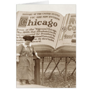Vintage Chicago Billboard Hälsningskort