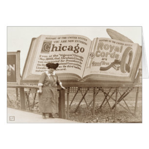 Vintage Chicago Billboard Hälsningskort