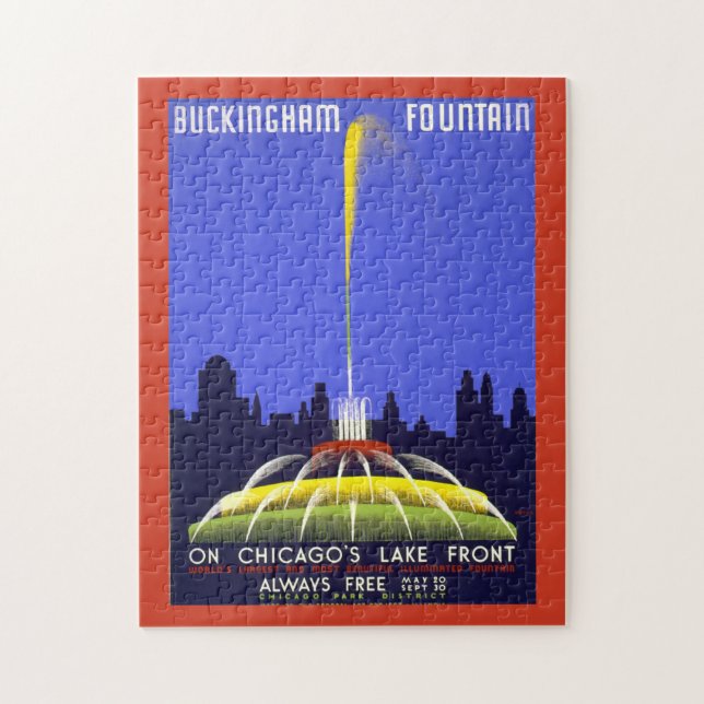 Vintage Chicago Buckingham Pussel (Vertikal)