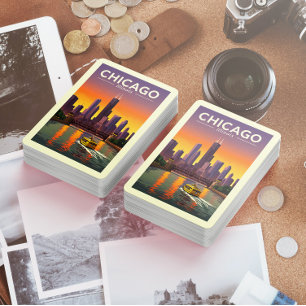 Vintage Chicago Illinois Casinokort