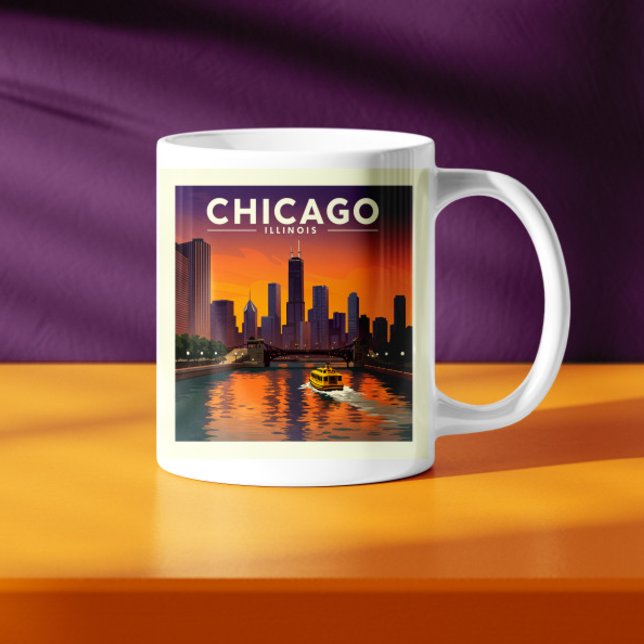 Vintage Chicago Illinois Kaffemugg (Skapare uppladdad)