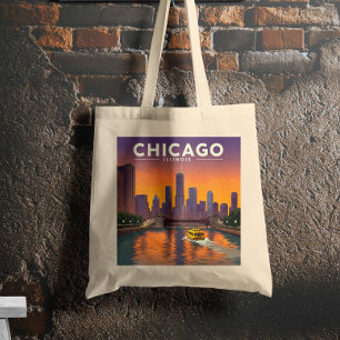 Vintage Chicago Illinois Tygkasse