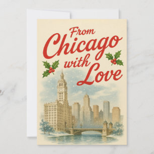 Vintage Chicago-julkort Julkort