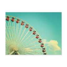 Vintage Chicago Navy Pier Ferris Wheel Postcard
