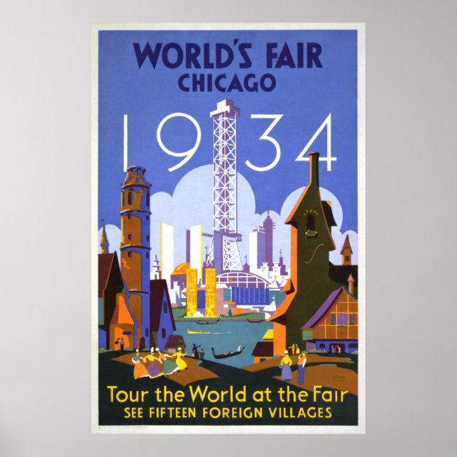 Vintage Chicago Poster (Framsidan)
