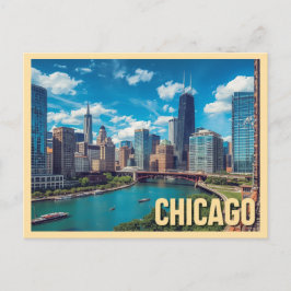 Vintage Chicago Resa Vykort