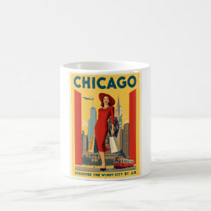Vintage Chicago Resor Windy City Mode Kaffemugg