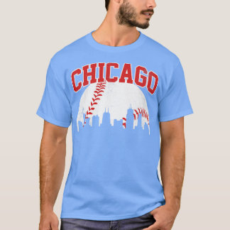 Vintage Chicago Skyline City Gameday Retro Vintage T Shirt