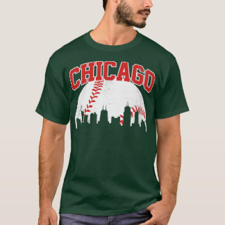 Vintage Chicago Skyline City Gameday Retro Vintage T Shirt
