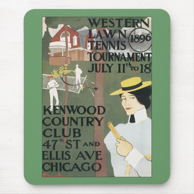 Vintage Chicago Tennis Poster Musmatta (Framsidan)