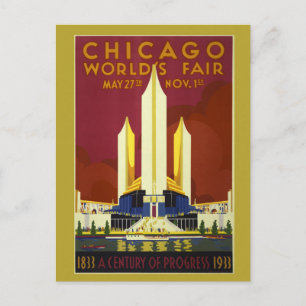 Vintage Chicago Travel Vykort
