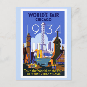 Vintage Chicago Travel Vykort