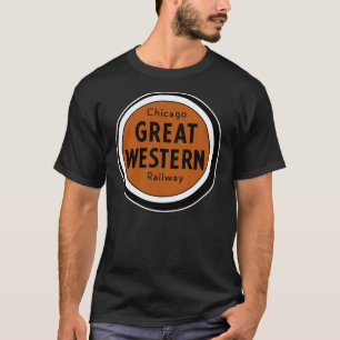 Vintage Chicago Underbar Western Järnväg T Shirt